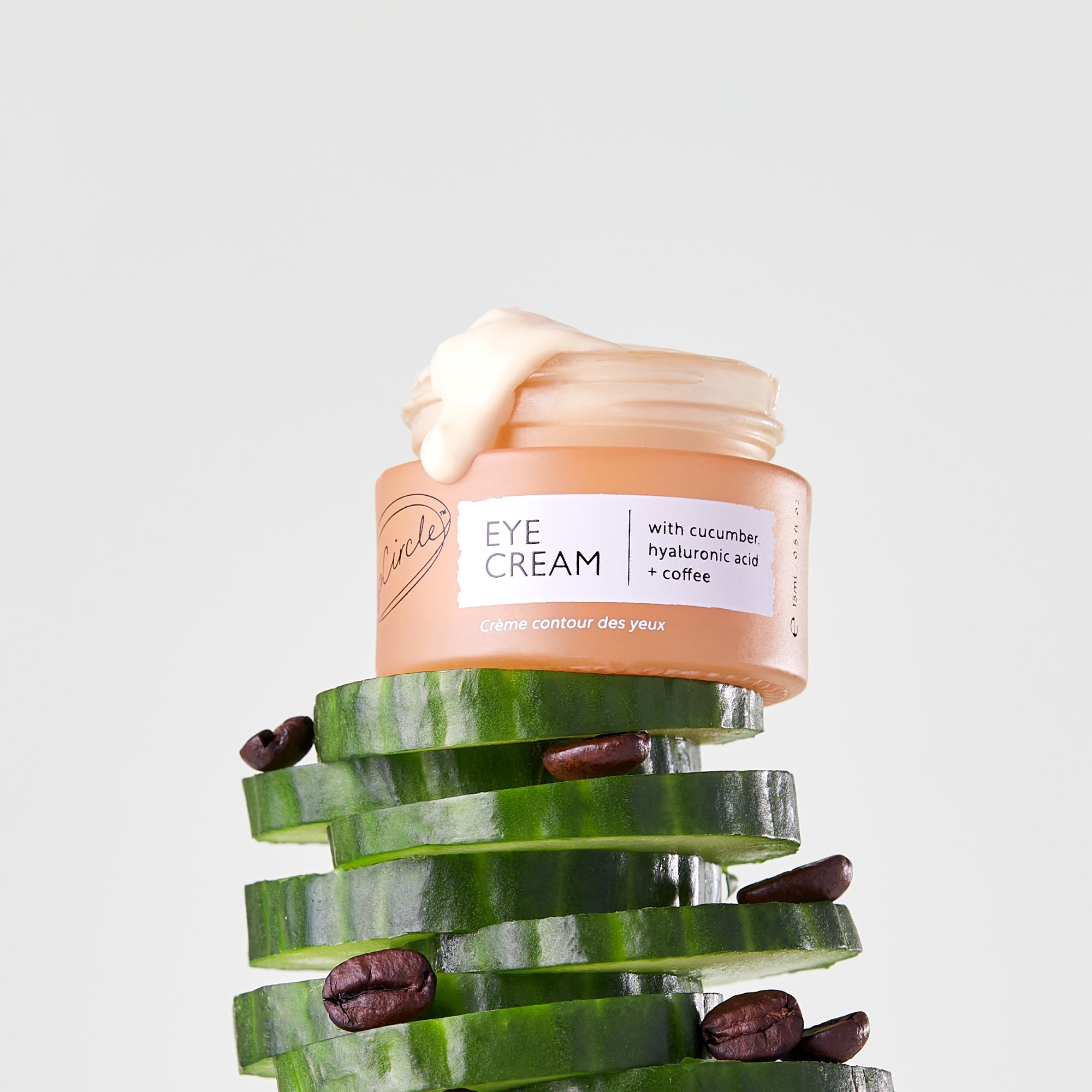 Eye Cream with Cucumber, Hyaluronic Acid & Coffee